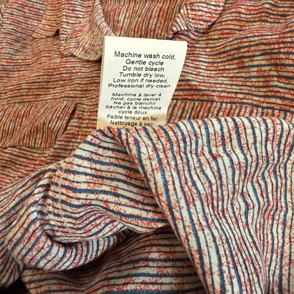 11 1 Tylho Womens Anthropologie Striped Button-Down Shirt Dress With Waist Tie - Picture 5 of 7